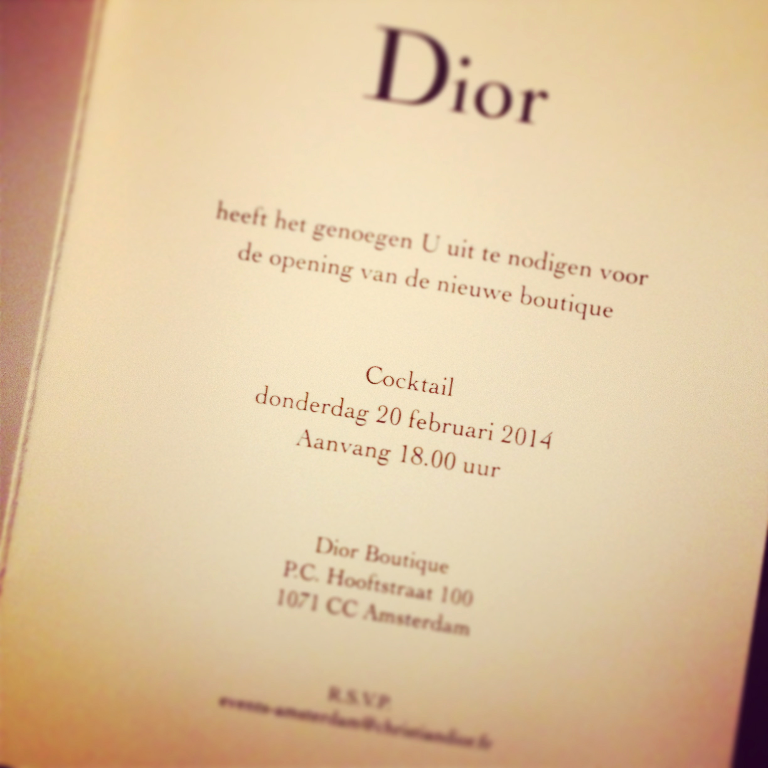 Opening Dior Boutique Amsterdam